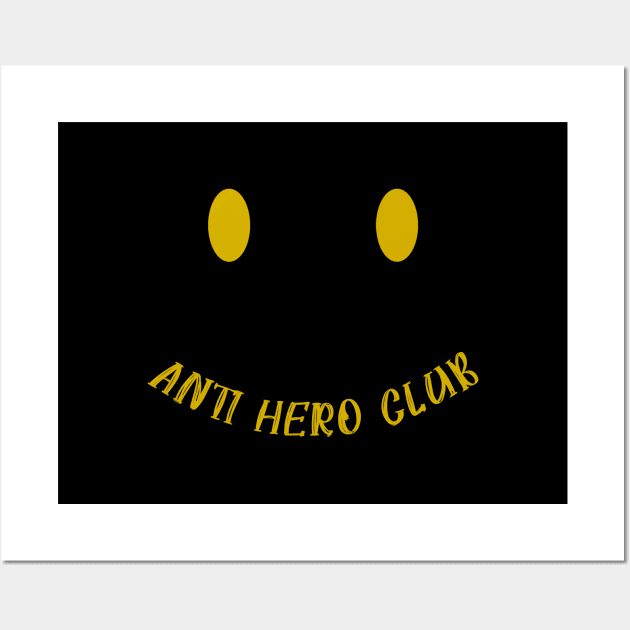 Anti Hero Club Yellow Wall Art by kalush club